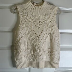 Womens crochet knit sweater vest